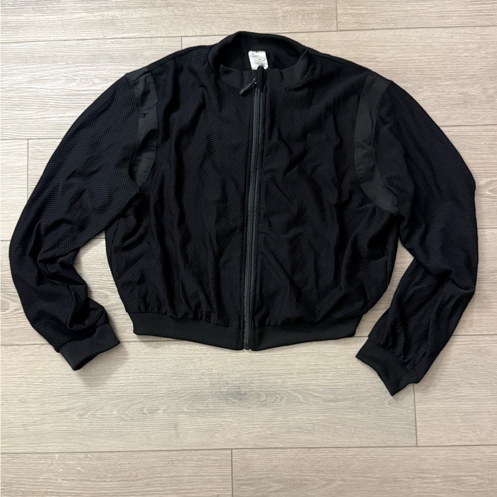NWOT Women’s Cali Sport Black Mesh Jacket Size L